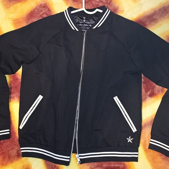 Adult Small Black Rebel Bomber Jacket - Picture 4 of 5